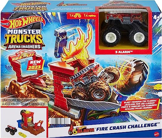 MATTEL HNB90 HOT WHEELS MONSTER TRUCK TIRE PRESS CHALLENGE