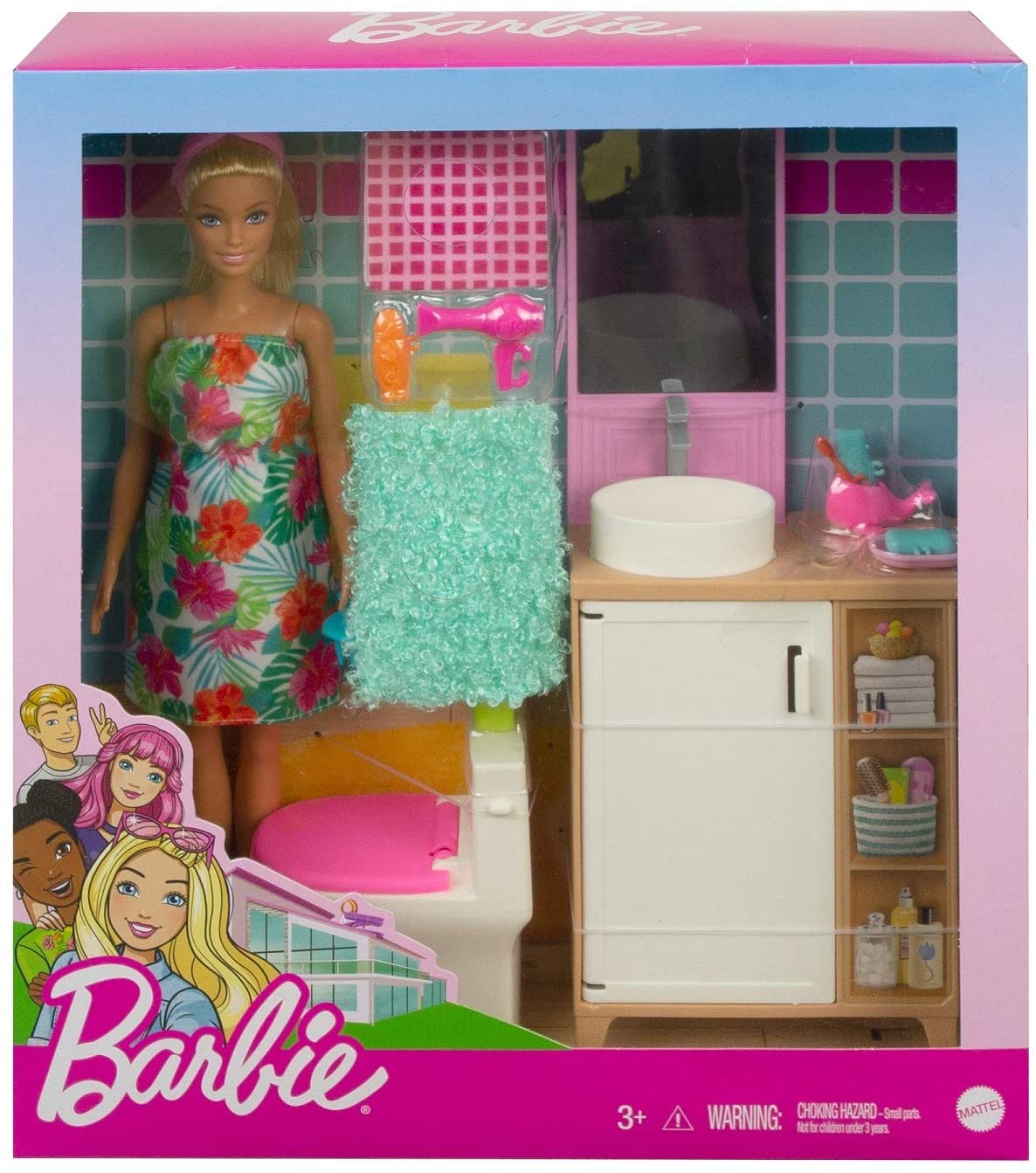 MATTEL GRG87 BARBIE PLAYSET ARREDO PER IL BAGNO