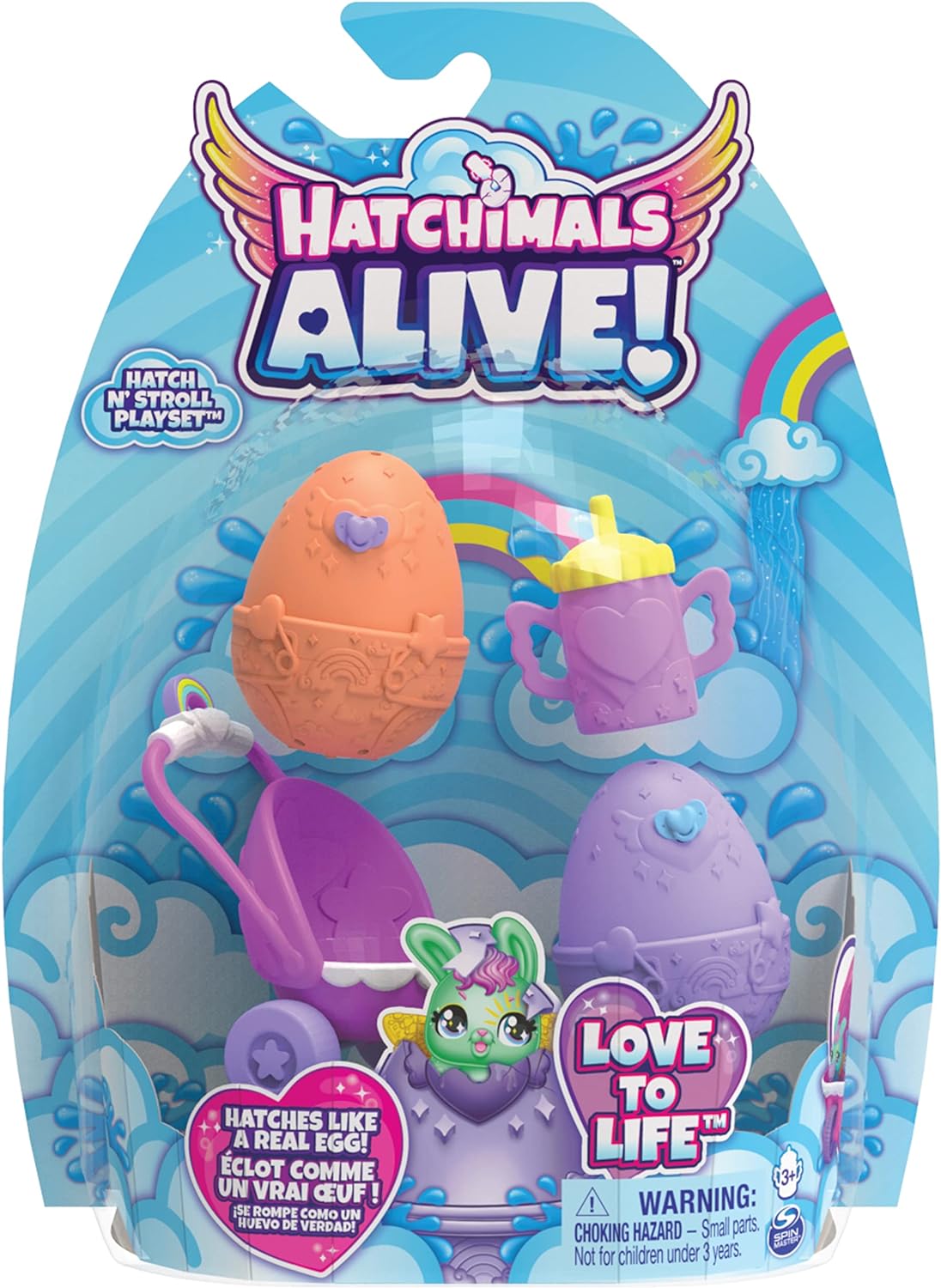 SPINMASTER 6067741 HATCHIMALS 2 PERSONAGGI CON PASSEGGINO