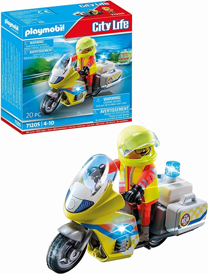 PLAYMOBIL 71205 SOCCORRITORE CON MOTO