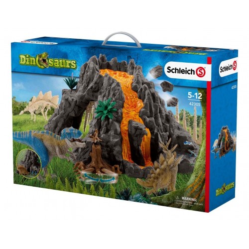 SCHLEICH 2542305 VULCANO GIGANTE CON TIRANNOSAURO