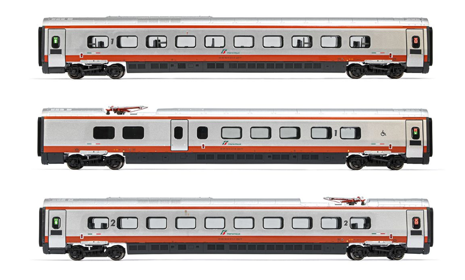 HORNBY HR3511 FS SET 3 CARROZZE INTERMEDIE "FRECCIARGENTO" - SCALA N