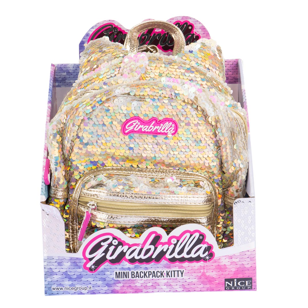NICE 02508 GIRABRILLA MINI BACKPACK KITTY GOLD