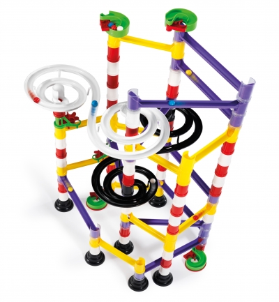Quercetti 6500 Laby - Pista Labirinto Modulare Per Bambini 18 Mesi+, Con 16 Elementi E Cornice Basculante - Gioco Educativo