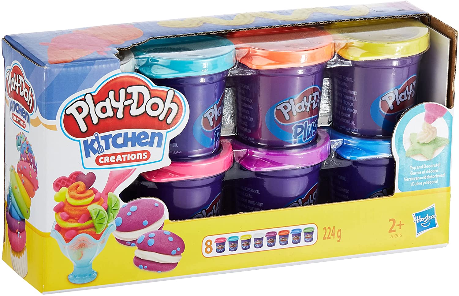 PLAYDOH E1206EU4 PLAYDOH PLUS 8 VASETTI