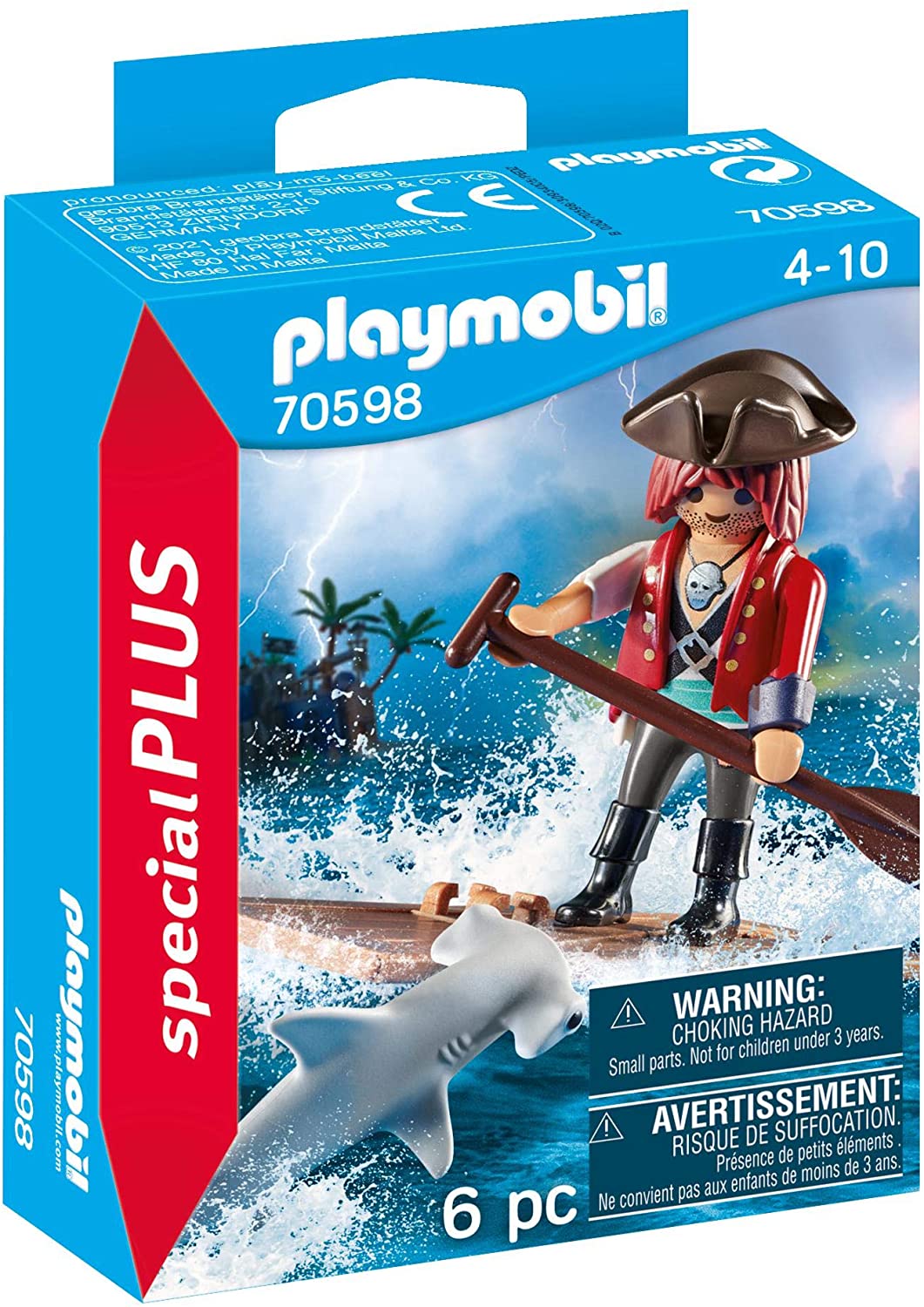 PLAYMOBIL 70598 PIRATA E SQUALO