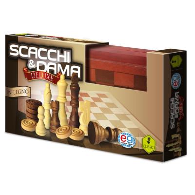 SPINMASTER 6036101 DAMA &amp; SCACCHI IN LEGNO DELUXE