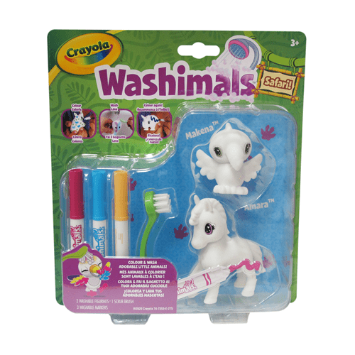 CRAYOLA 747364 WASHIMALS SAFARI SET RICARICA ZEBRA E TUCANO