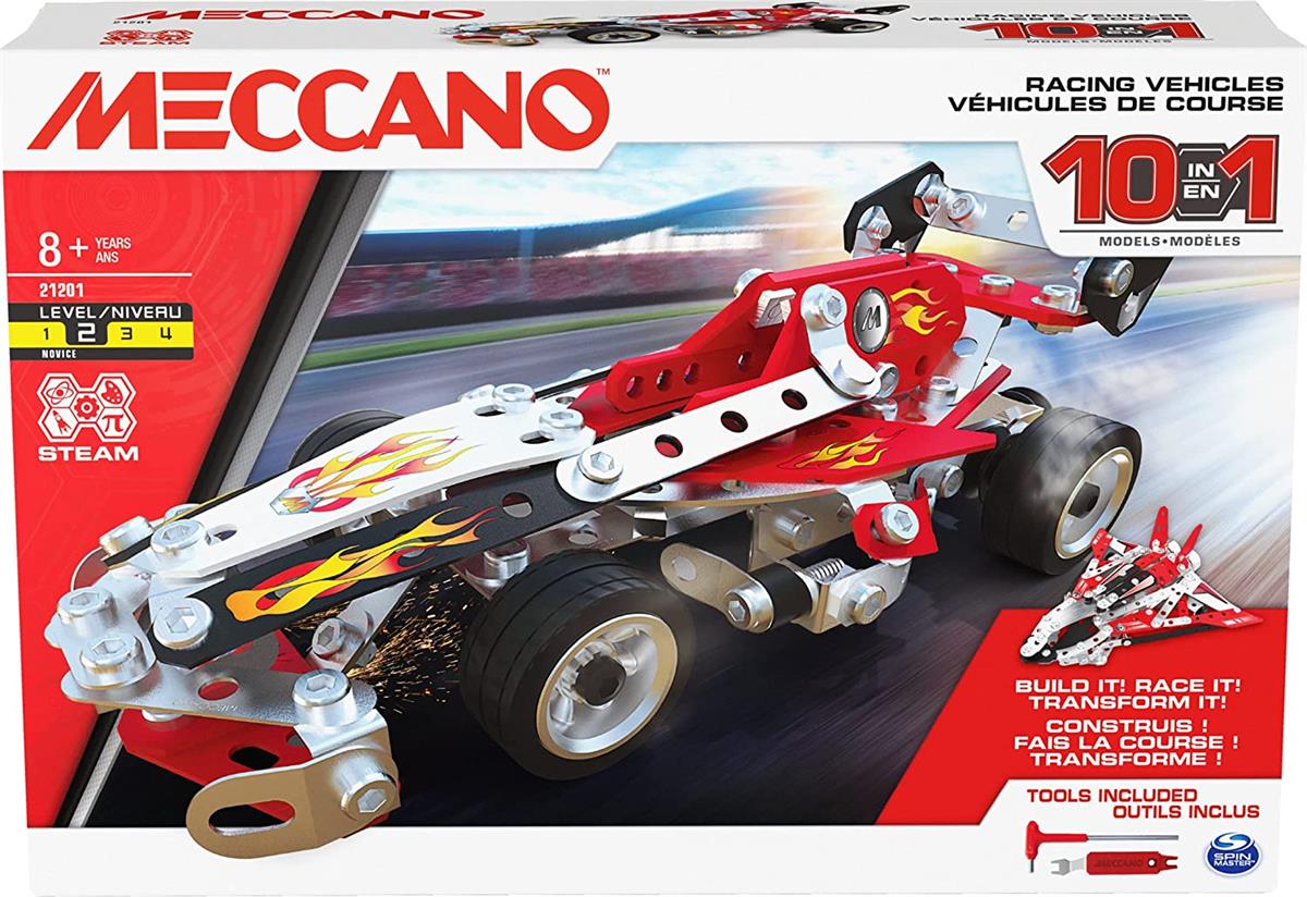 SPINMASTER 6060104 MECCANO MULTI MODELLO DA 10 VEIVOLI DA GARA