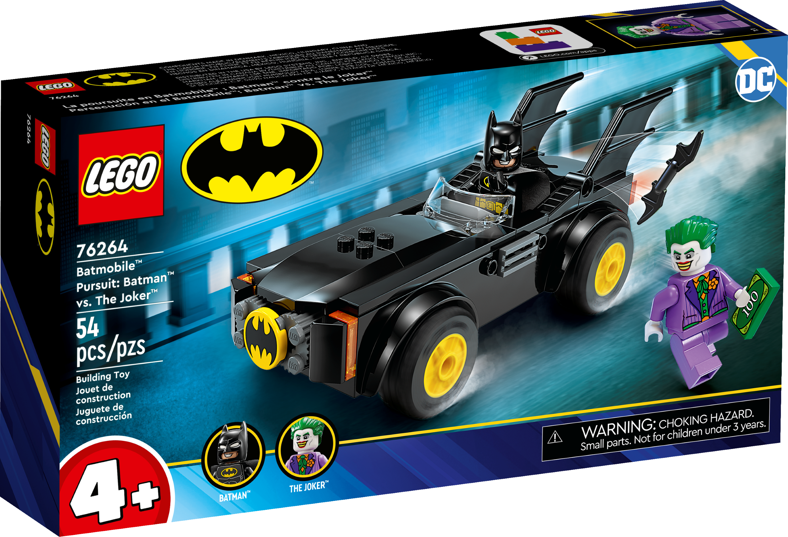LEGO 76264 INSEGUIMENTO SULLA BATMOBILE BATMAN VS THE JOKER SUPER HEROES