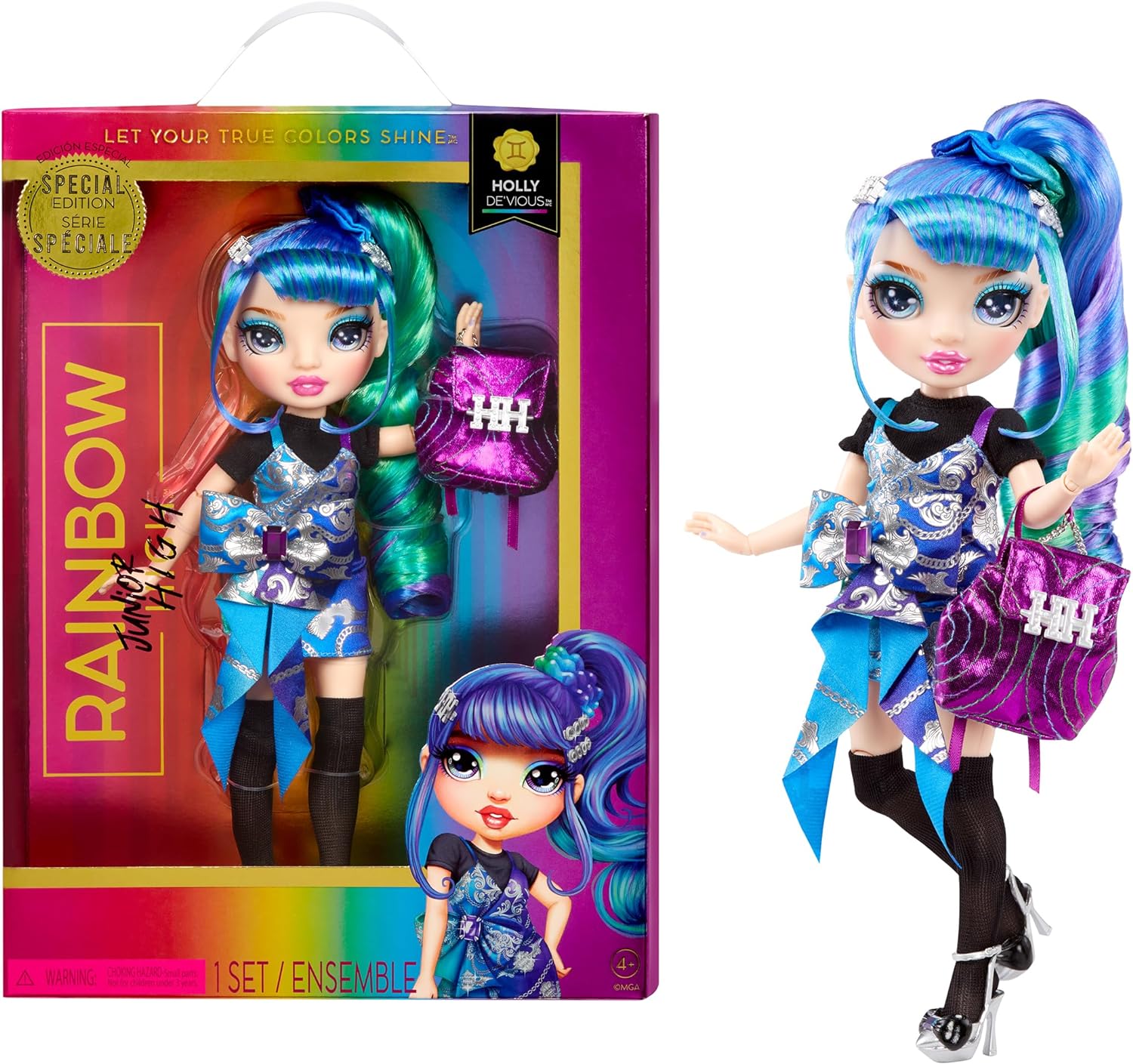 MGA 590439 RAINBOW HIGH JUNIOR HIGH SPECIAL EDITION DOLL HOLLY DE VIOUS