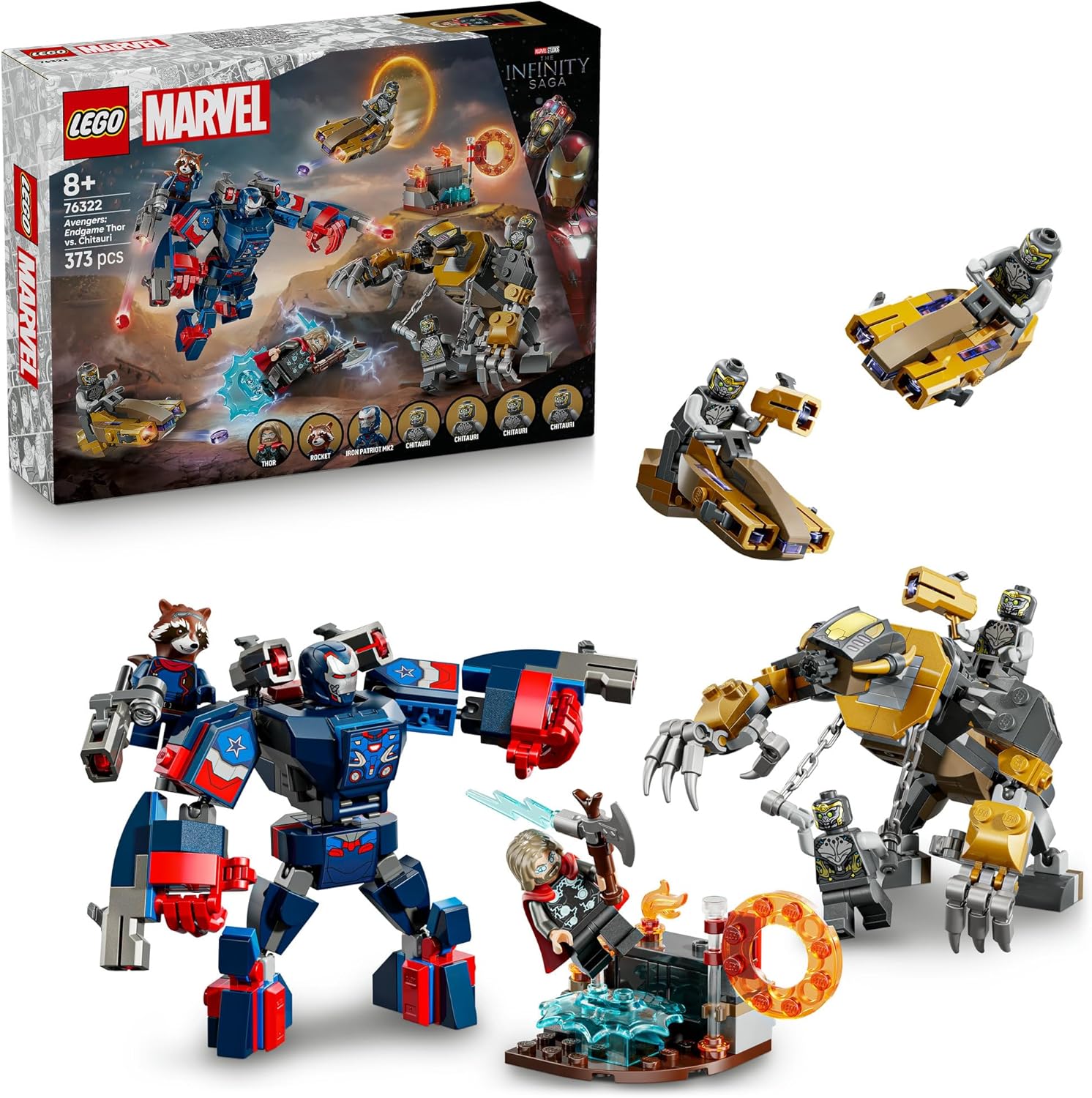 LEGO 76322 AVENGERS ENDGAME THOR CONTRO I CHITAURI SUPER HEROES
