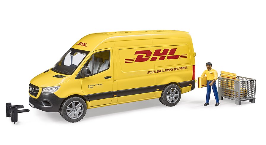 BRUDER 02671 MB SPRINTER DHL CON PERSONAGGIO