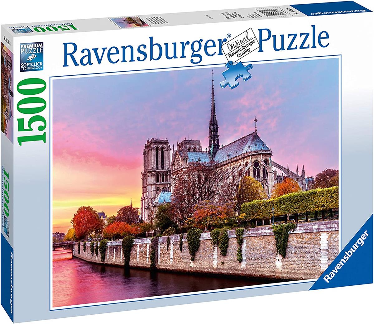 RAVENSBURGER 16345 PUZZLE DA 1500 PZ. NOTRE DAME AL TRAMONTO