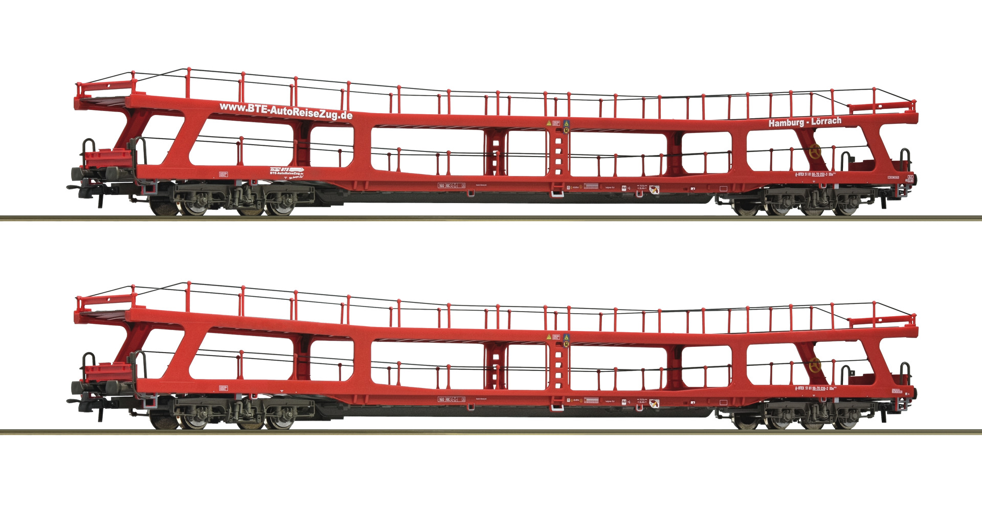 ROCO 77047 SET 2 CARI TRASPORTO AUTO BTE