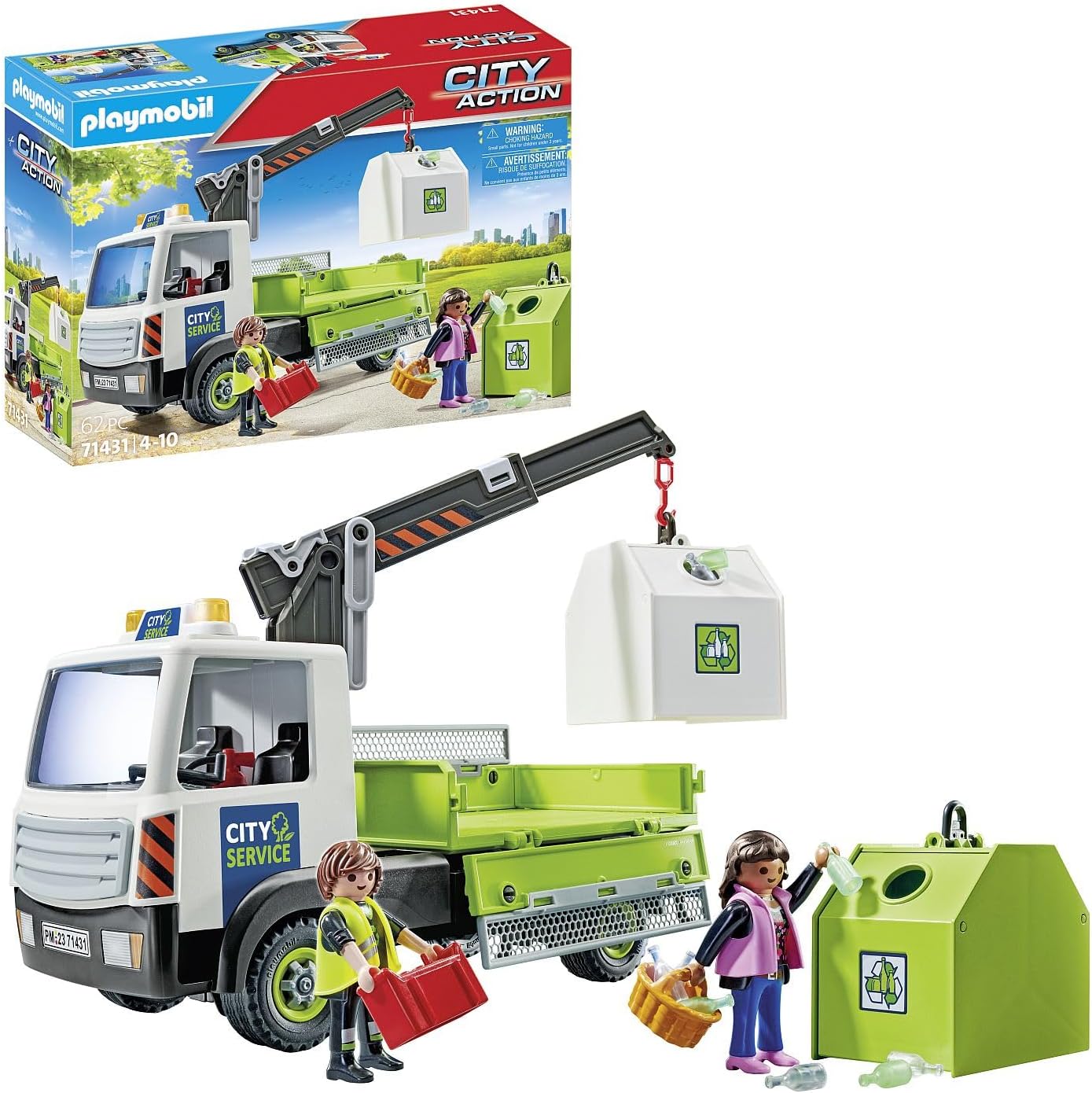 PLAYMOBIL 71431 CAMION TRASPORTO CONTENITORI RIFIUTI