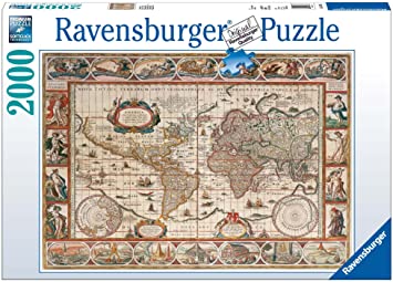 RAVENSBURGER 16633 PUZZLE DA 2000 PZ. MAPPAMONDO DEL 1650