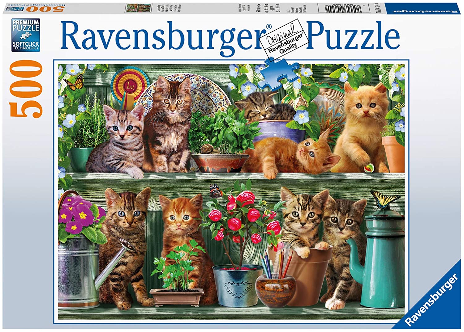 RAVENSBURGER 14824 PUZZLE DA 500 PZ. GATTO SULLO SCAFFALE