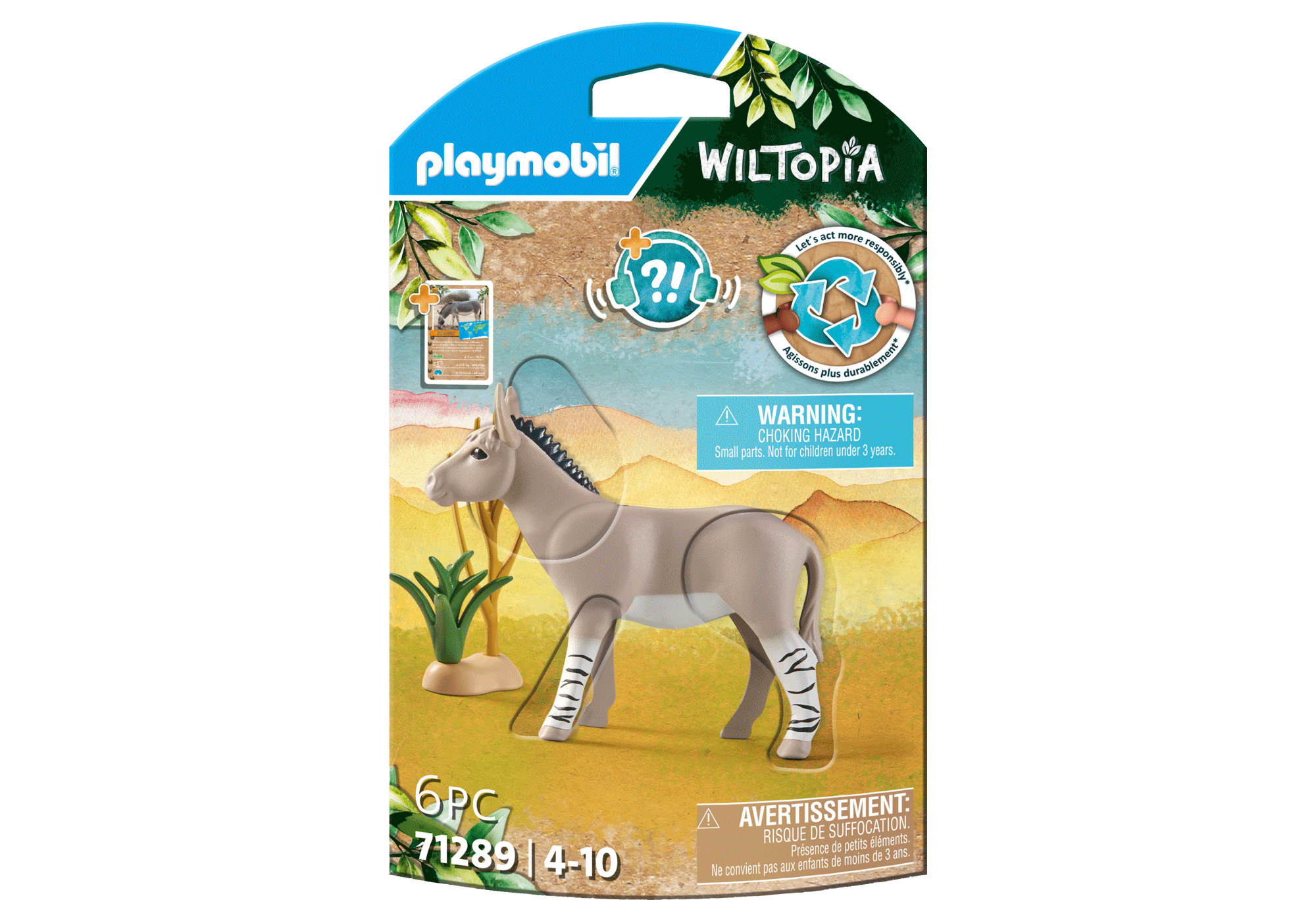 PLAYMOBIL 71289 WILTOPIA ASINO SELVATICO AFRICANO