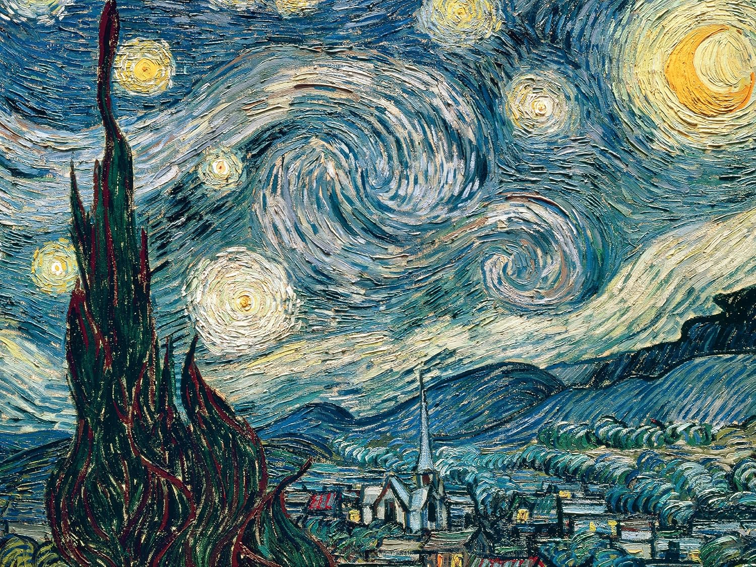 RAVENSBURGER 00079 PUZZLE DA 1500 PZ. VAN GOGH NOTTE STELLATA