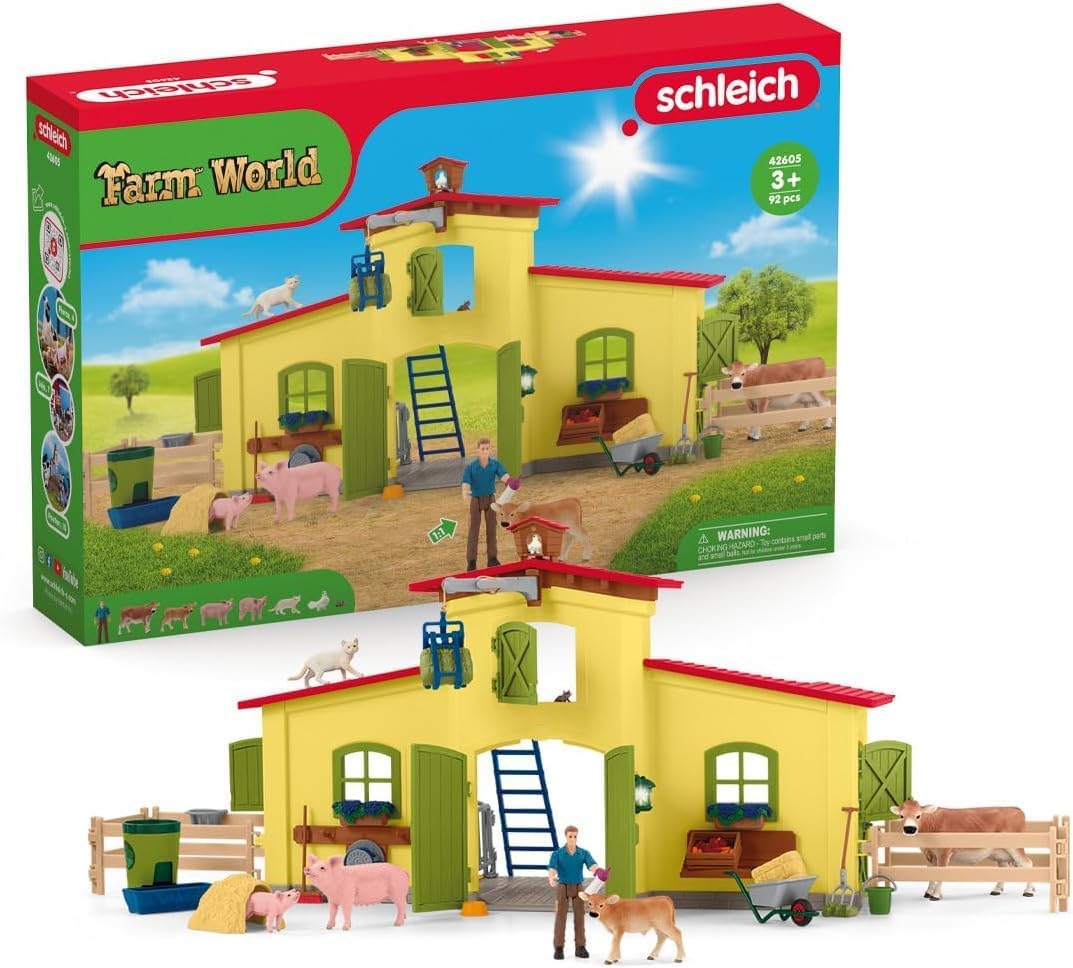 SCHLEICH 2542605 GRANDE STALLA CON ANIMALI E ACCESSORI