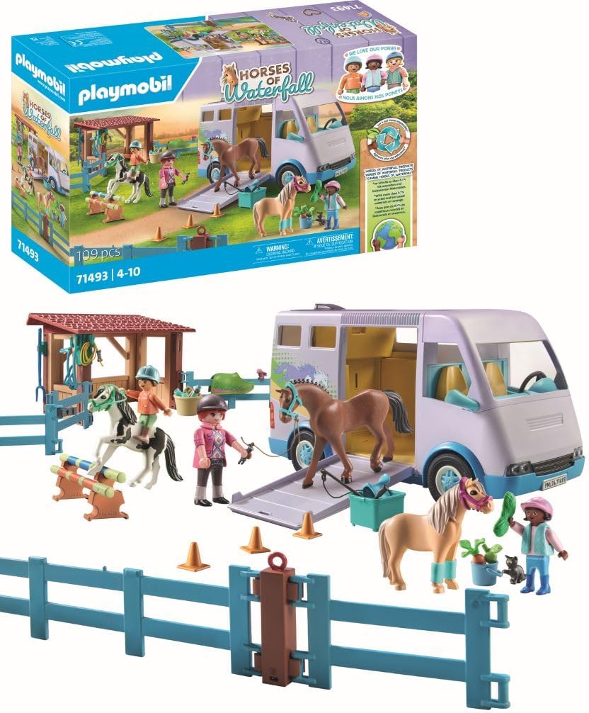 PLAYMOBIL 71493 TRASPORTO CAVALLO E STALLA