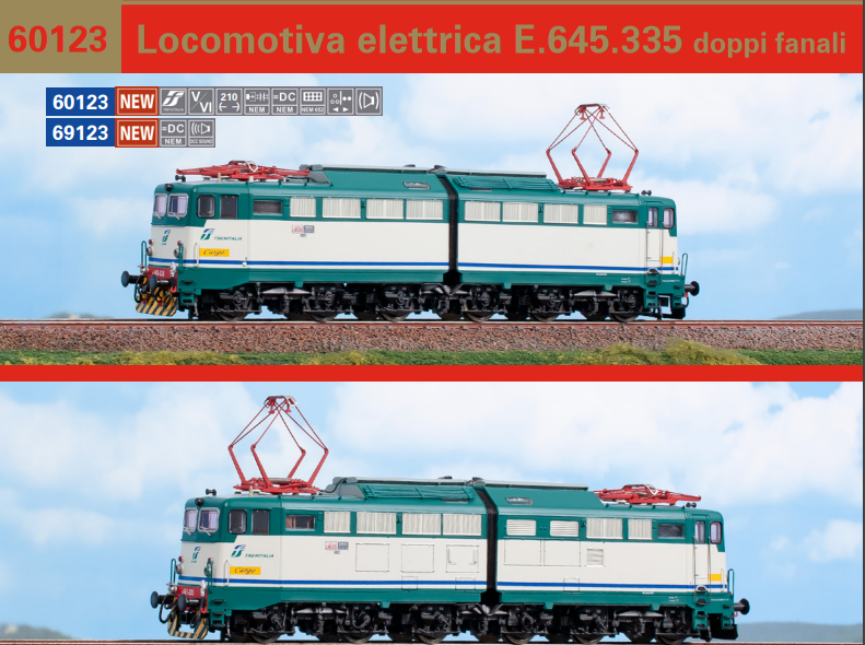 ACME 60123 LOCOMOTIVA ELETTRICA E645.335 DOPPI FANALI