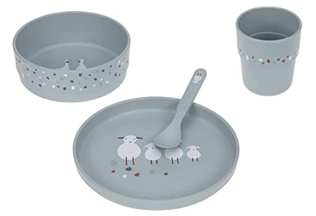 LAESSING SET PIATTI FARMER SHEEP BLUE