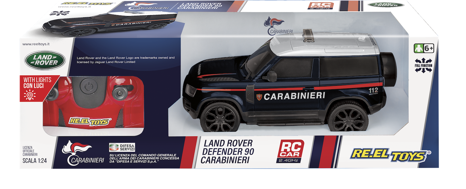 RE.EL TOYS 2362 AUTO RC LAND ROVER DEFENDER CARABINIERI SCAL 1/24