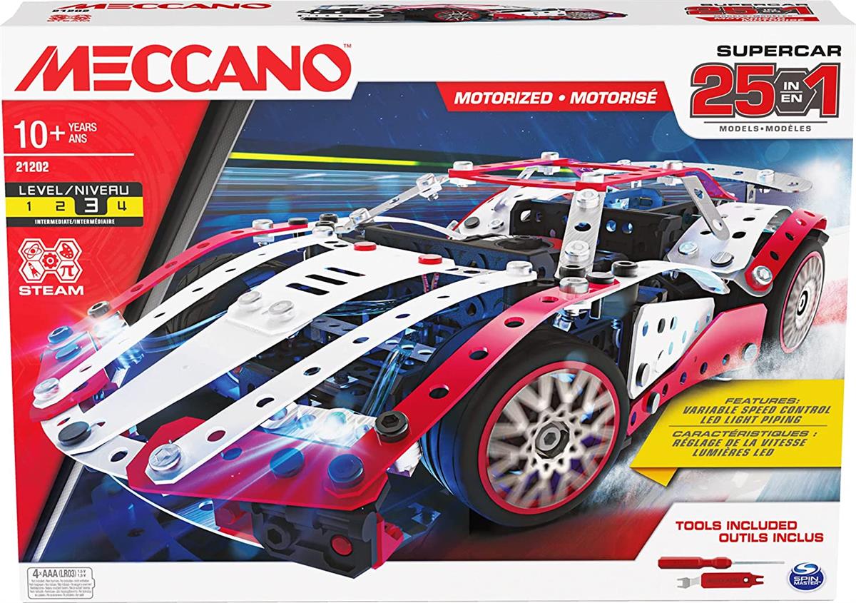 SPINMASTER 6062054 MECCANO MULTI MODELLO DA 25 SUPER CAR