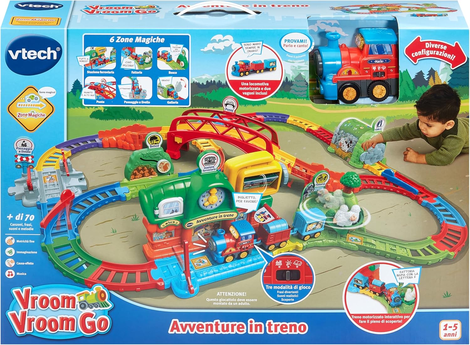 VTECH 583507 VROOM VROOM GO AVVENTURE IN TRENINO