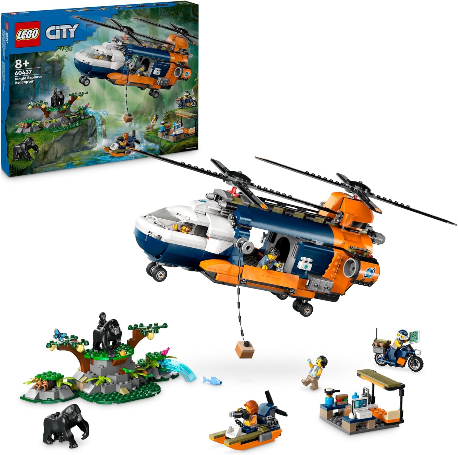LEGO 60437 ELICOTTERO DELL'EPLSORATORE DELLA GIUNGLA CITY