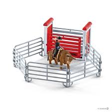 SCHLEICH 2541419 TORO DA RODEO CON COWBOY