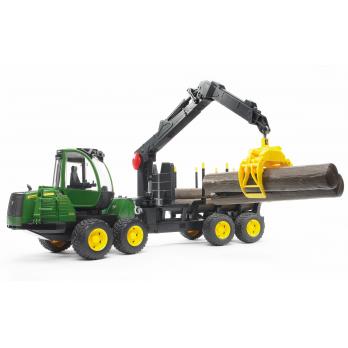 BRUDER 02133 JOHN DEERE 1210E TRASPORTO TRONCHI