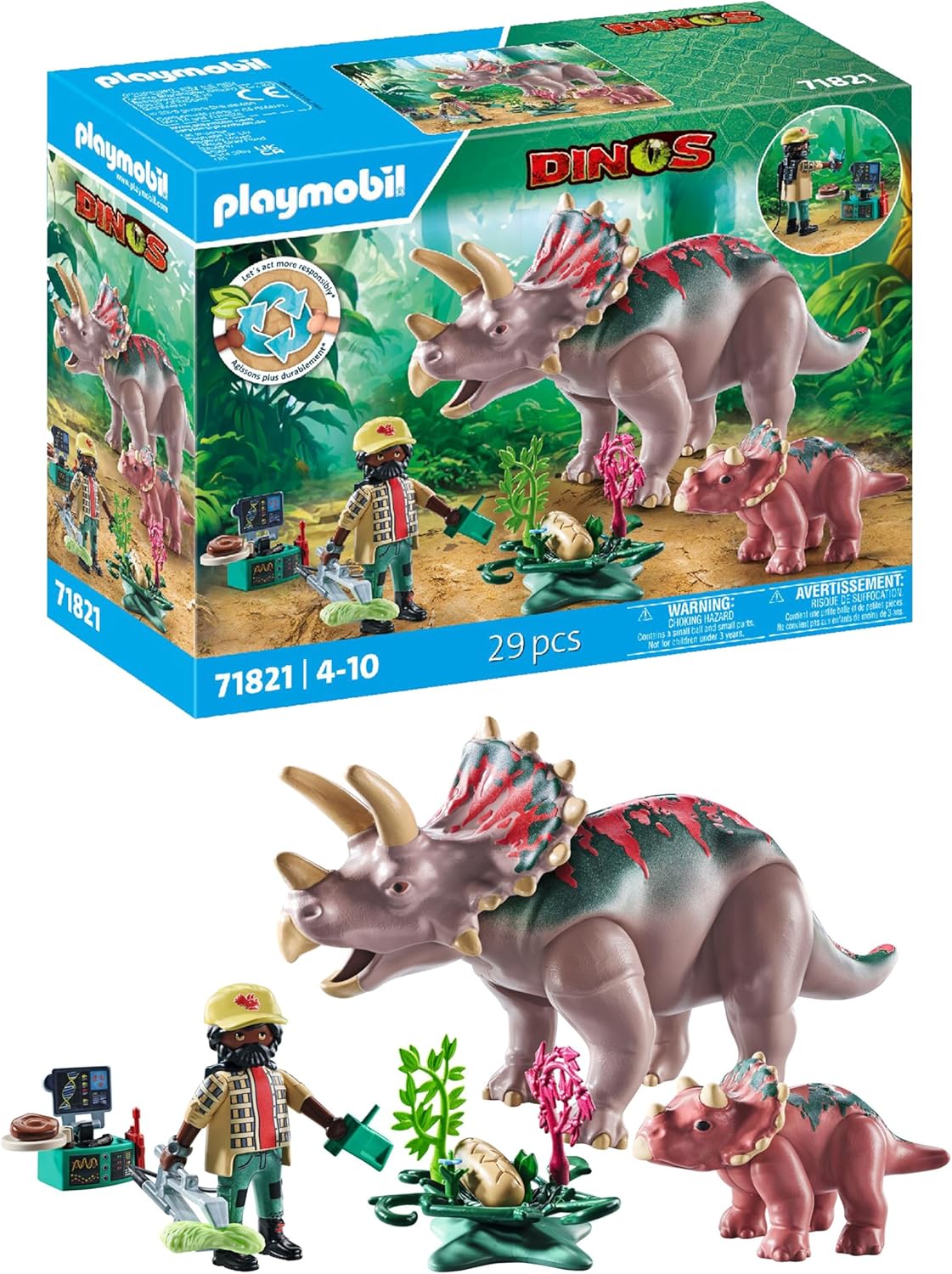 PLAYMOBIL 71821 TRICERATOPO E CUCCIOLI