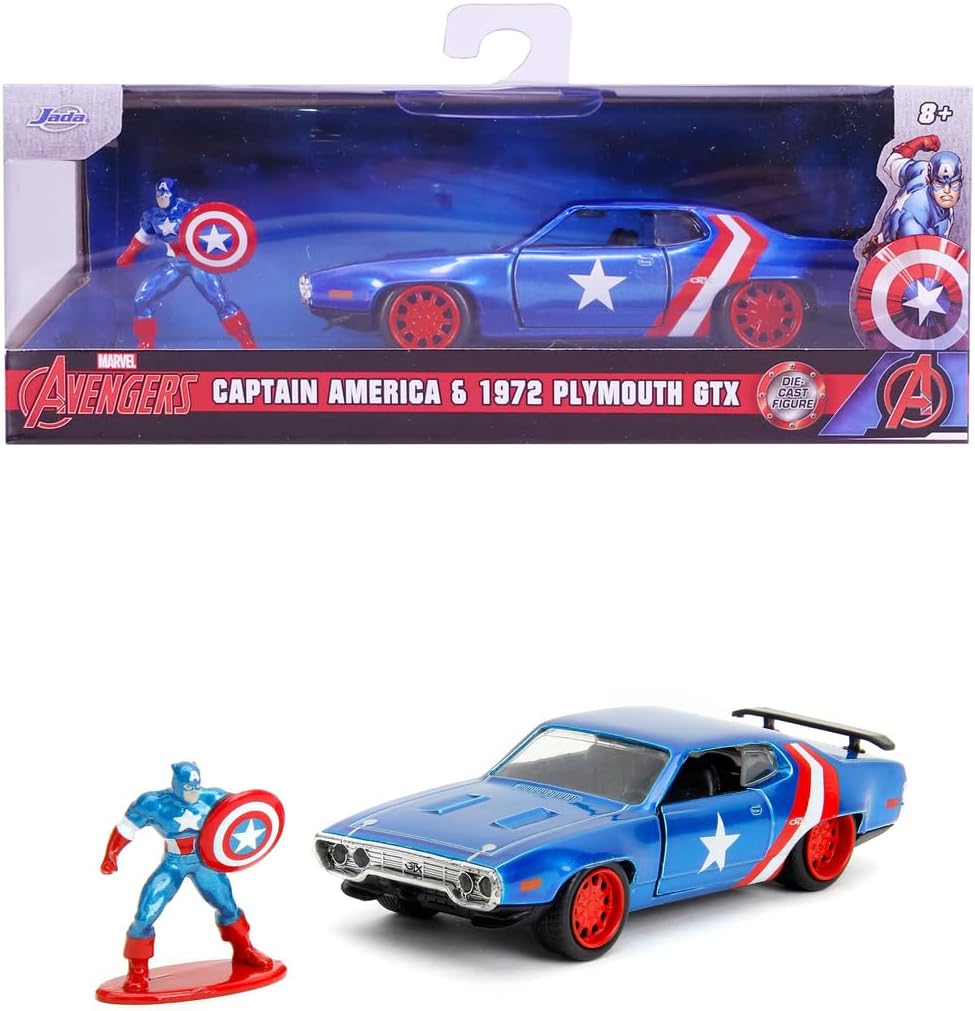 JADA 253223024 AUTO MARVEL CAPTAIN AMERICA PLYMOUTH GTX SCALA 1/32