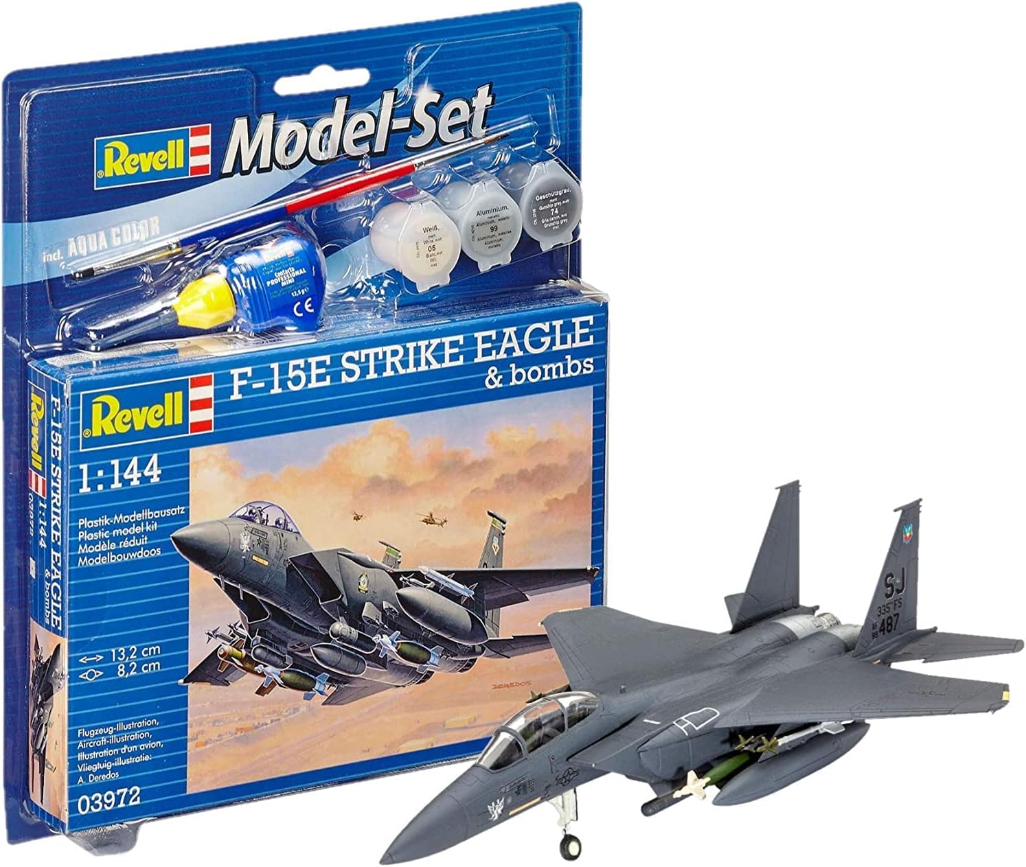 REVELL 63972 KIT DI MONTAGGIO F15E STRIKE EAGLE € BOMBS scla 1/144