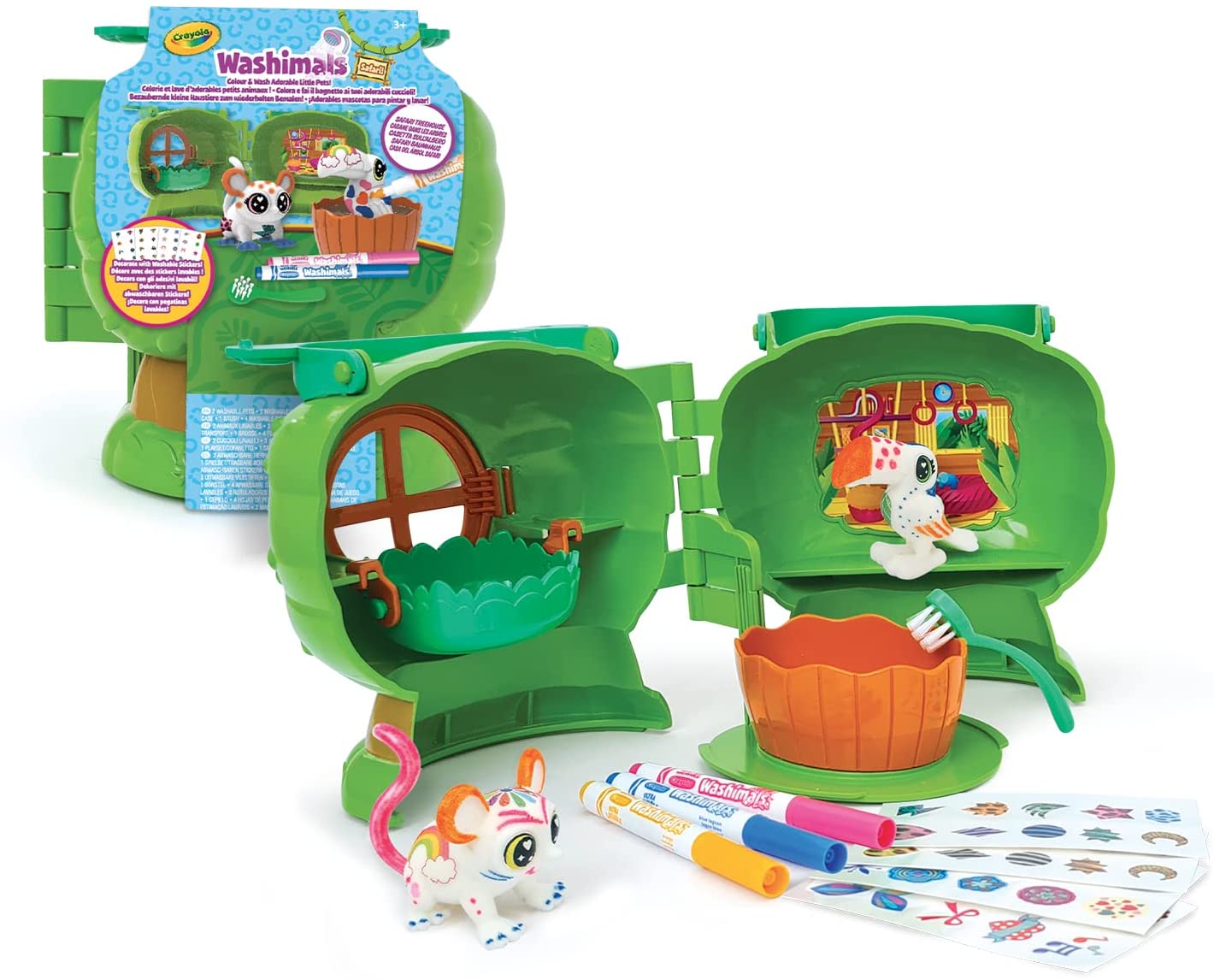 CRAYOLA 747476 WASHIMALS SAFARI CASETTA SULL'ALBERO