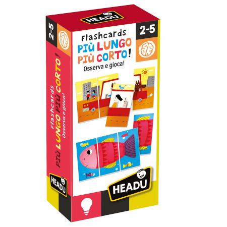 HEADU IT24582 FLASHCARDS PIU' LUNGO E PIU' CORTO