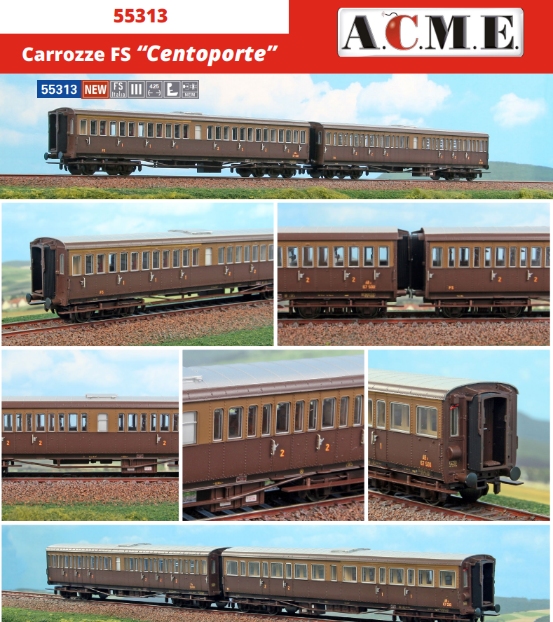 ACME 55313 CARROZZE FS "CENTOPORTE"