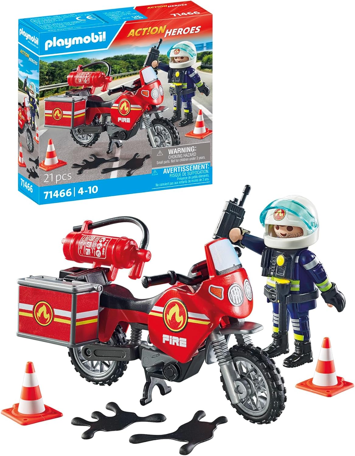 PLAYMOBIL 71466 MOTO DEI POMPIERI