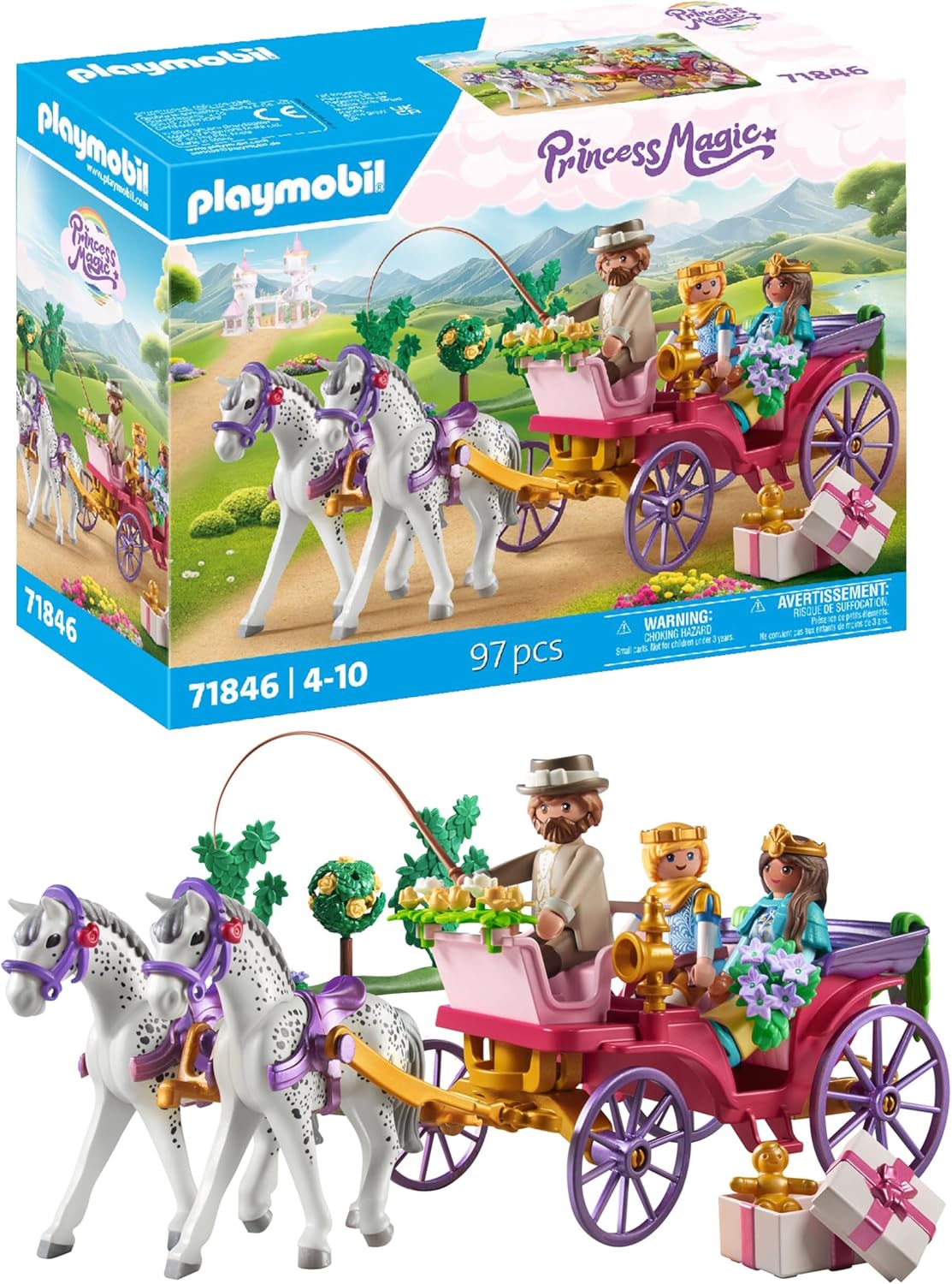 PLAYMOBIL 71846 CARROZZA CON LA PRINCIPESSA E IL PRINCIPE