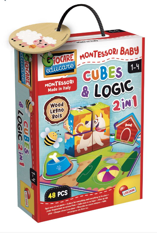 LISCIANI 96879 MONTESSORI LEGNO CUBES AND LOGIC