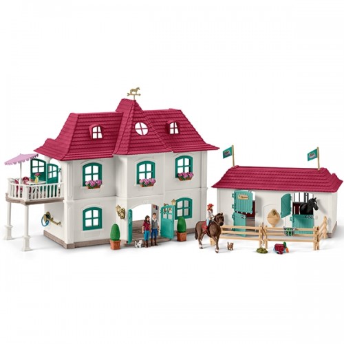 SCHLEICH 2542416 GRANDE CASA CON SCUDERIA