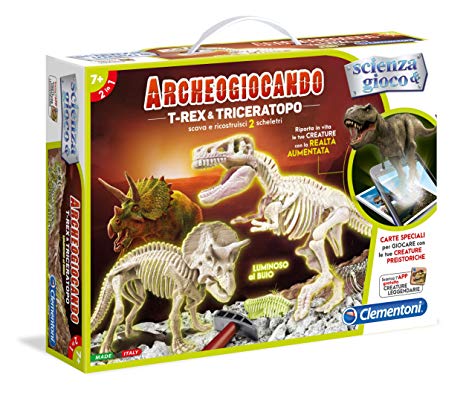 CLEMENTONI 13984 ARCHEOGIOCANDO T-REX RICERATOPO