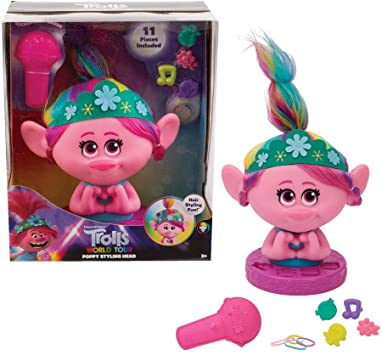 GIOCHI PREZIOSI TR101000 TROLLS WORLD TOUR POPPY STYLING HEAD