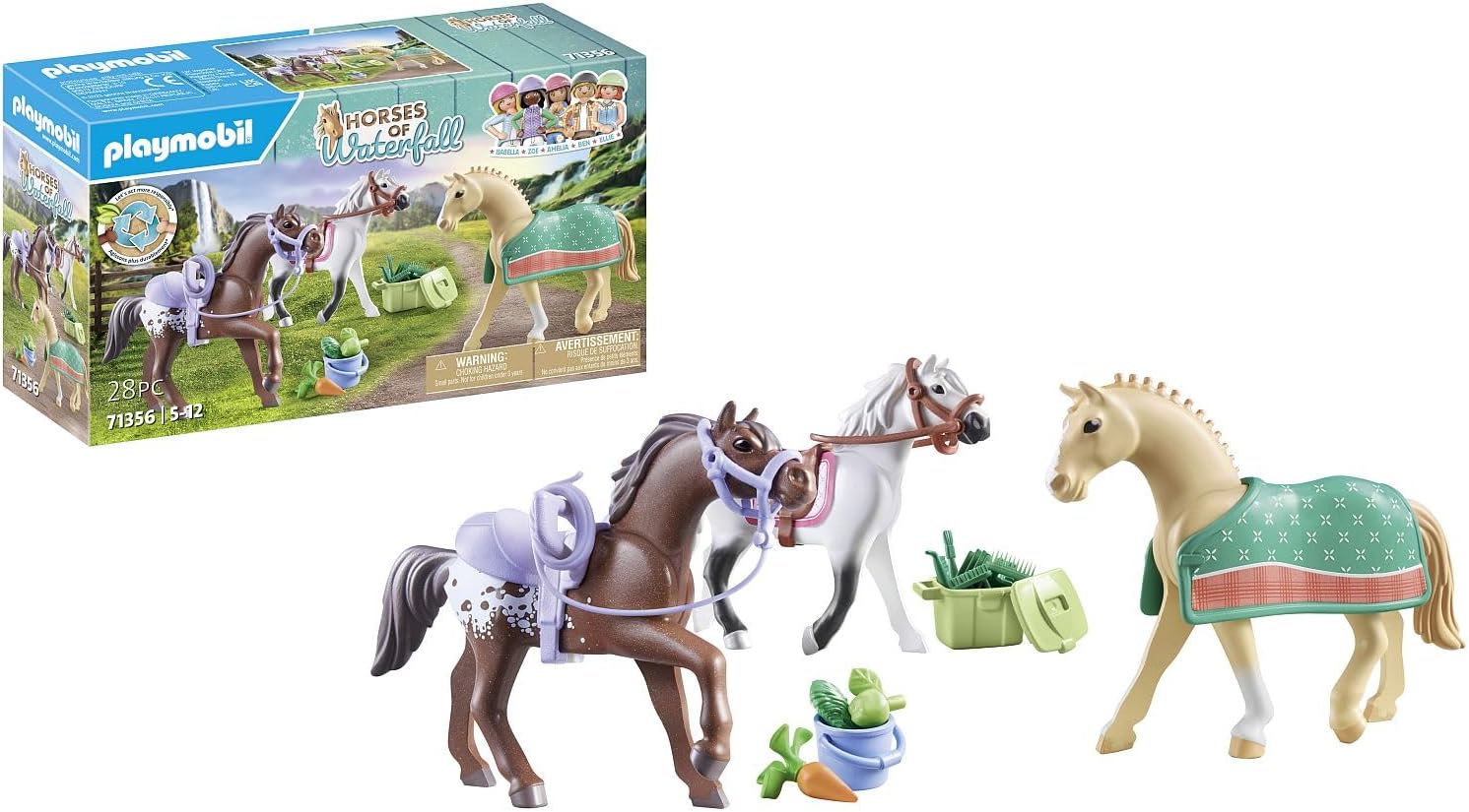 PLAYMOBIL 71356 SET 3 CAVALLI CON SELLE