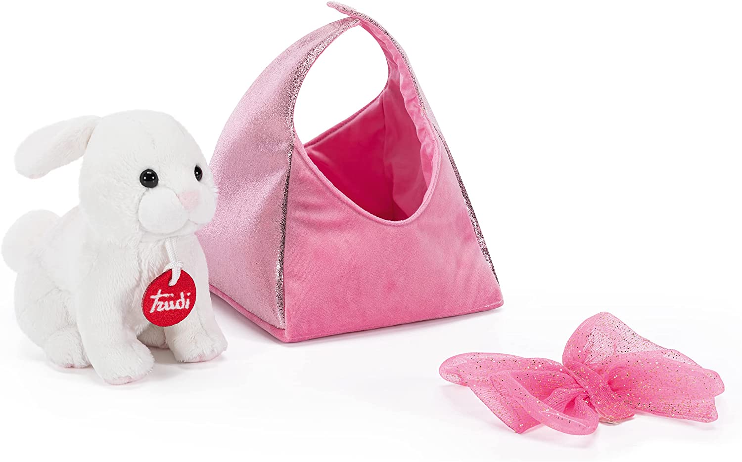 TRUDI 29621 PELUCHE CONIGLIETTO BORSA FIOCCO