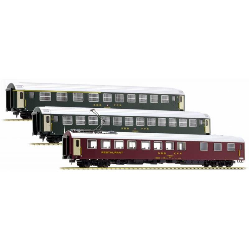 LS MODEL 47234 SET 3 CARROZZE SBB