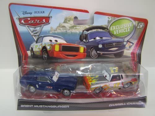 MATTEL V2832 CARS DARREL CARTRIP + BRENT MUSTANGBURGER